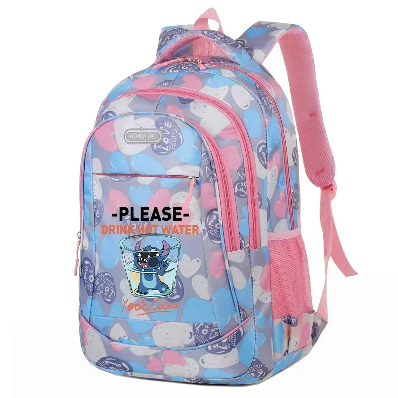 Disney Stitch School Bag Backpack for Boys and Girls Student Teenager Child Knapsack Rucksack Birthday Gift - olympicfangear
