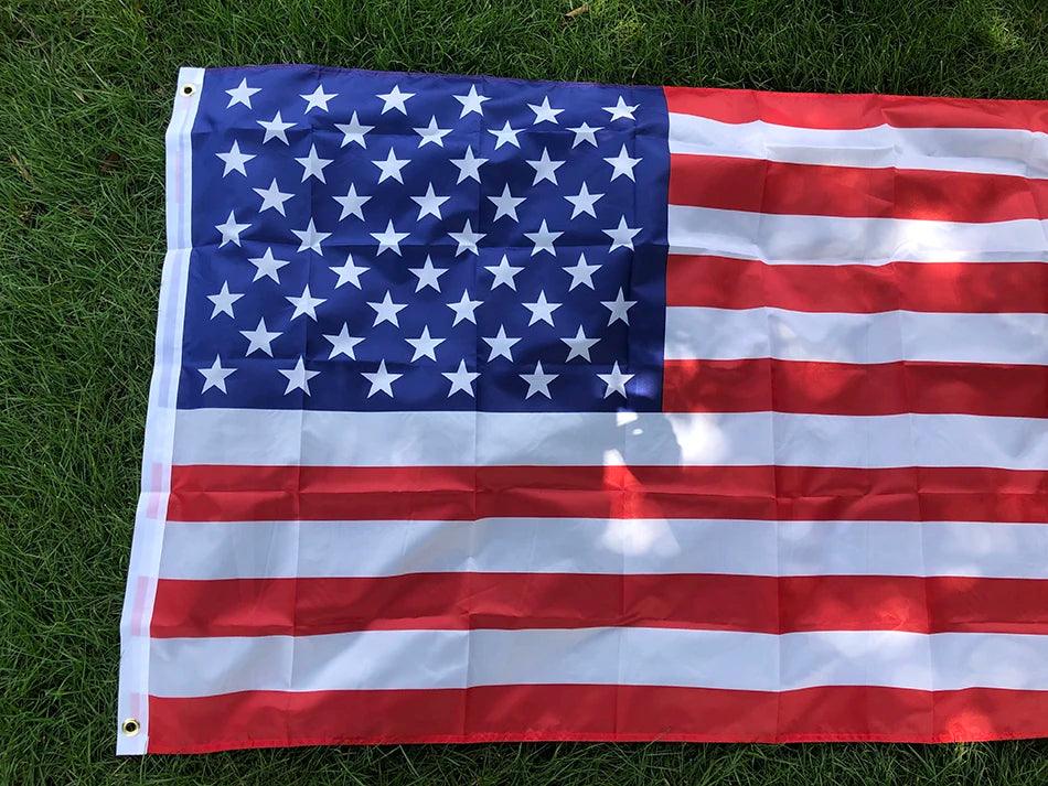 us flag 90X150CM High Quality Double Sided Printed Polyester stars and stripes united states us usa american flag for decoration