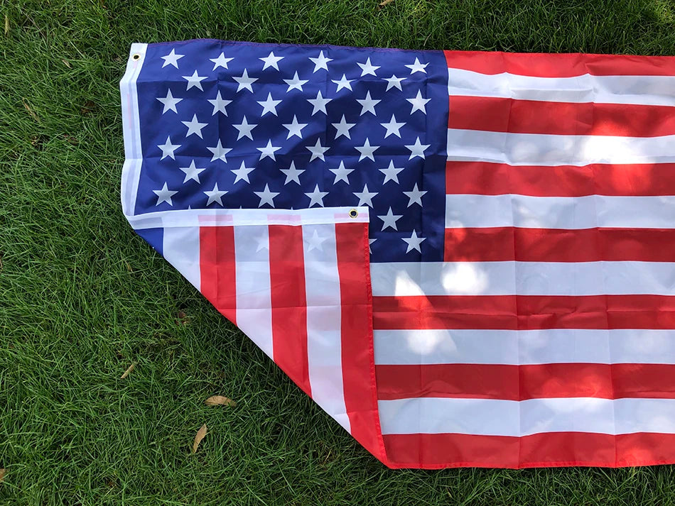 us flag 90X150CM High Quality Double Sided Printed Polyester stars and stripes united states us usa american flag for decoration