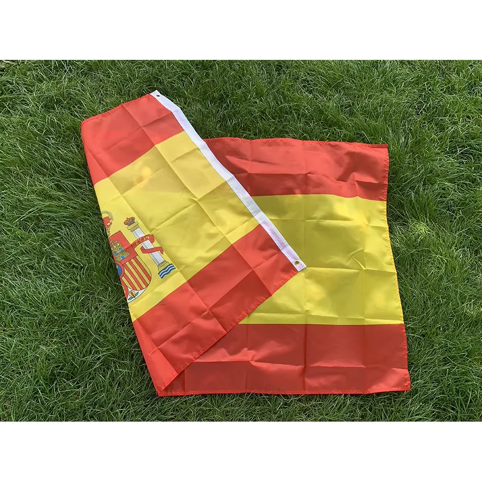 Spain flag 90x150cm 60x90cm ES Espana Spanish Flag Super Poly football FLAG Indoor Outdoor for Celebration flags