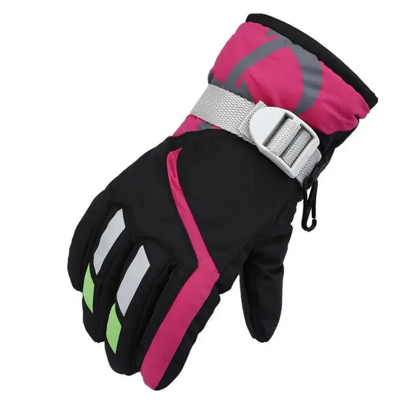 Children's Winter Warm Outdoor Sport Ski Glove Thick Plush Boy Girl Fitness Windproof Cycling Mitten S17 - olympicfangear