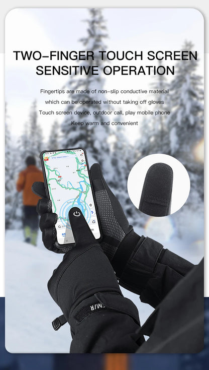 Winter Cycling Gloves for Outdoor Sports Waterproof Windproof Touch Screen Motorcycle Ski Running Gloves - olympicfangear