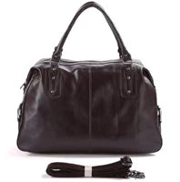 Genuine Leather Vintage Waxed Canvas Men's Travel Bag Large Duffel Weekend Overnight Carry-On Luggage - olympicfangear