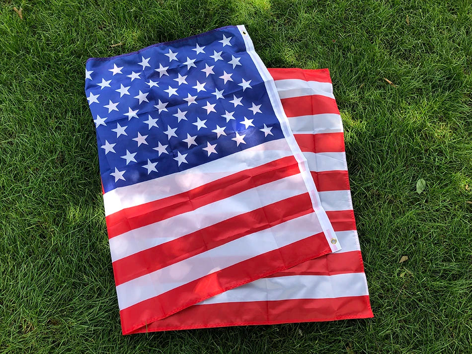 us flag 90X150CM High Quality Double Sided Printed Polyester stars and stripes united states us usa american flag for decoration
