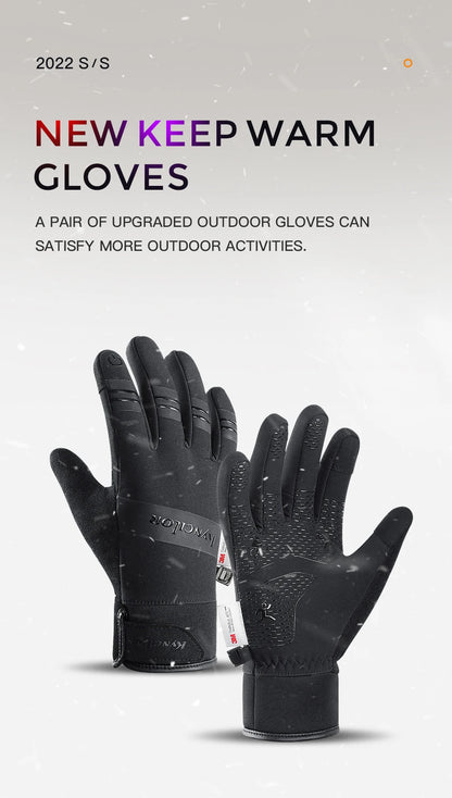 Winter Cycling Gloves for Outdoor Sports Waterproof Windproof Touch Screen Motorcycle Ski Running Gloves - olympicfangear