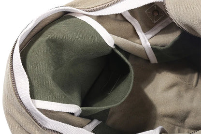 Khaki Canvas Hand Bag for Outdoor Hiking Trekking Motorcycle Riding Sports Camping Backpack New Locomotive Messenger Pouch