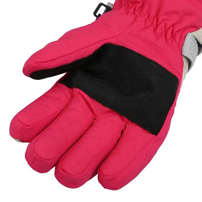 Children's Winter Warm Outdoor Sport Ski Glove Thick Plush Boy Girl Fitness Windproof Cycling Mitten S17 - olympicfangear