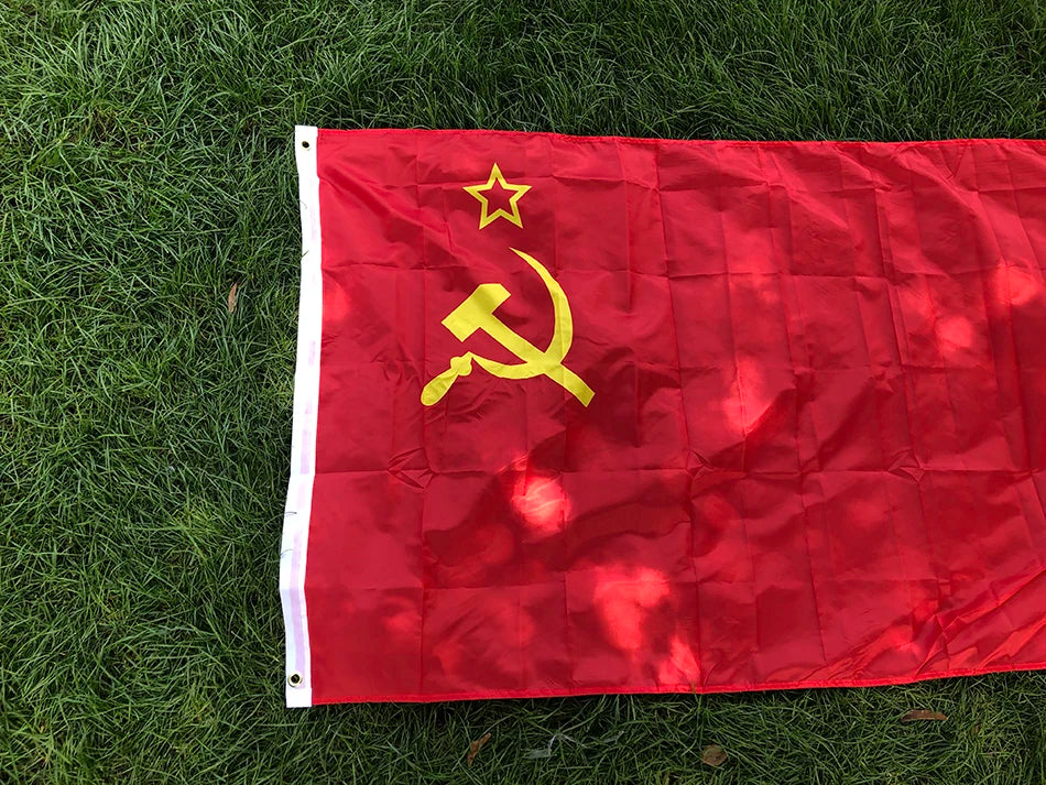 Red CCCP Flag 90x150CM Union of Soviet Socialist Republics 3x5fts polyester hanging Indoor Outdoor USSR Country Russian Banner