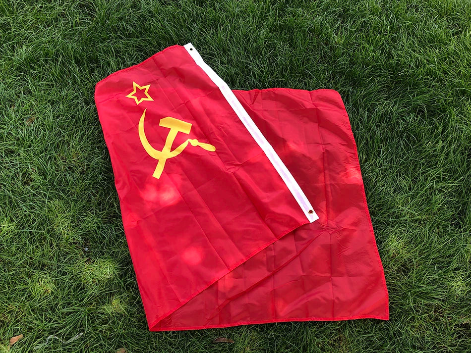 Red CCCP Flag 90x150CM Union of Soviet Socialist Republics 3x5fts polyester hanging Indoor Outdoor USSR Country Russian Banner