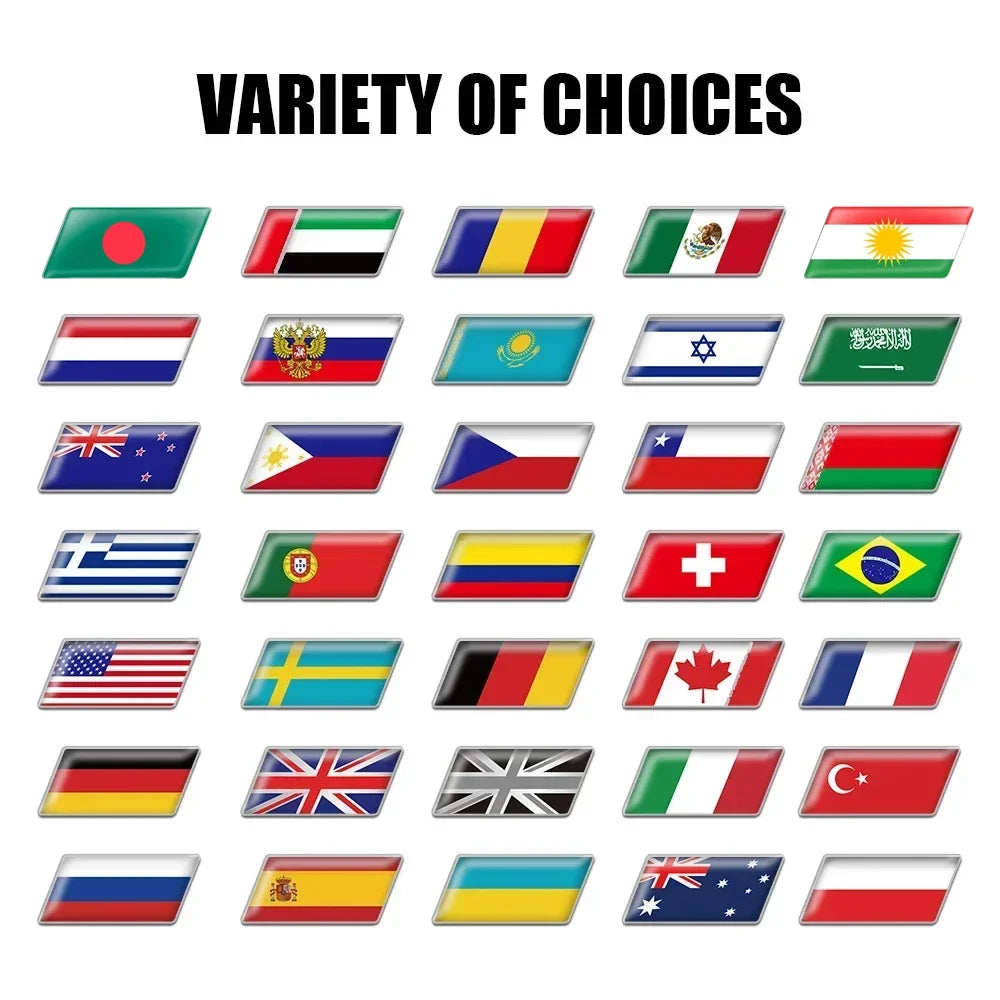 3D Epoxy Sweden France Germany Car Flag Sticker for SUBARU STI XV Tribeca Forester Impreza Outback Legacy BRZ WRX