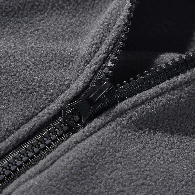 Men's Tactical Polar Fleece Jacket Warm Zipper Pullover Windproof Thermal Hiking Camping Sweater Outdoor Hunting Clothes - olympicfangear