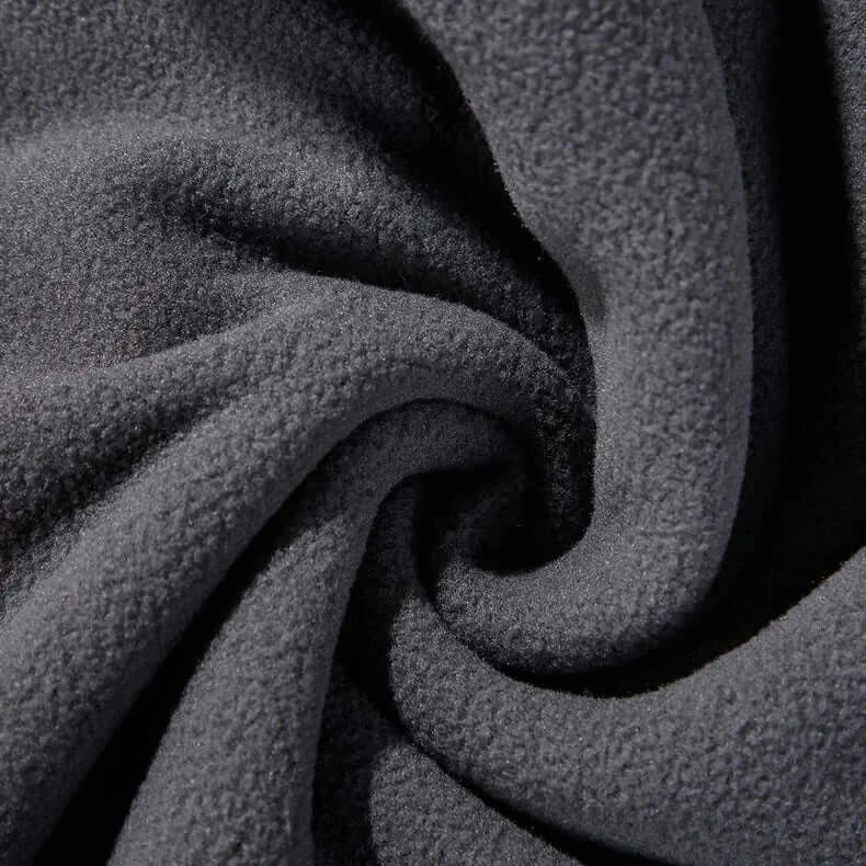 Gray fleece fabric, texture detail, folded fabric, soft material, textile close-up - olympicfangear