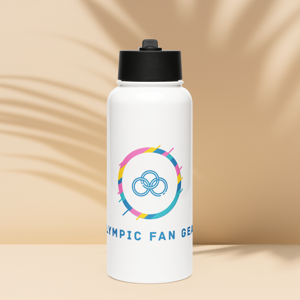 Stainless steel water bottle with a straw lid - View 9