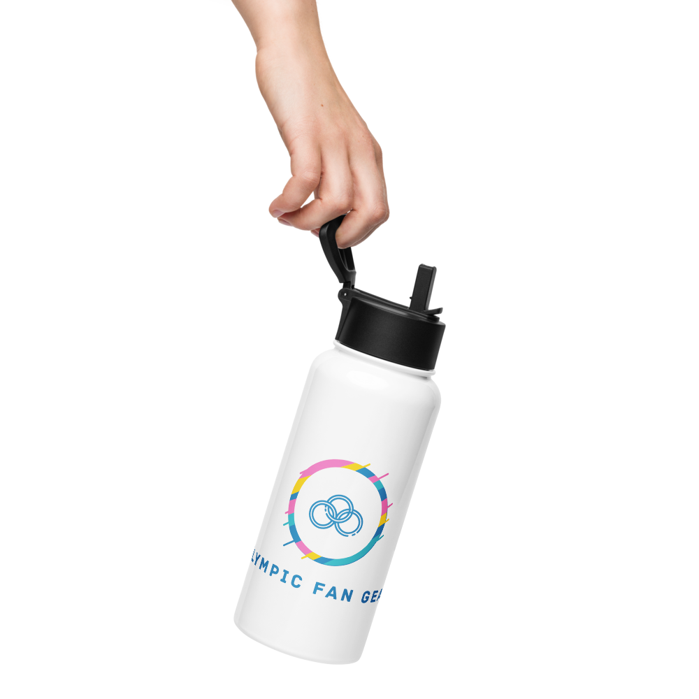 Stainless steel water bottle with a straw lid - View 5