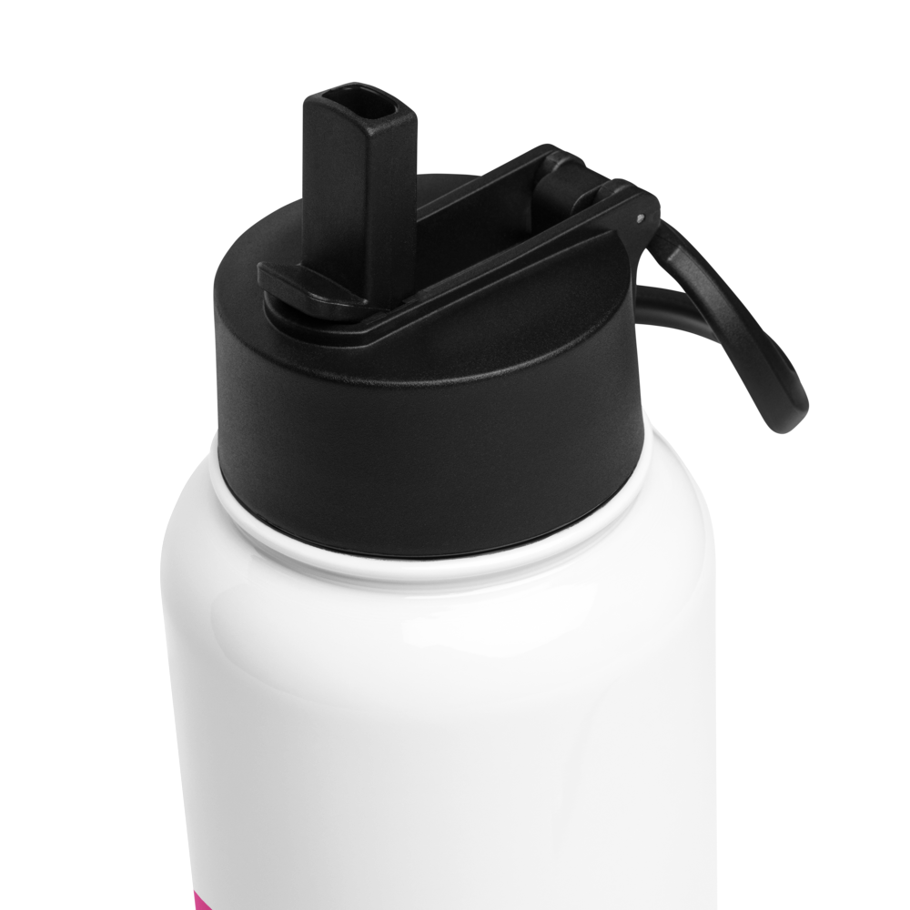 Stainless steel water bottle with a straw lid - View 6